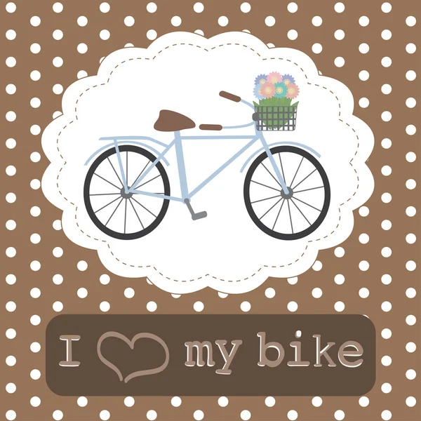 I love bike — Stock Vector