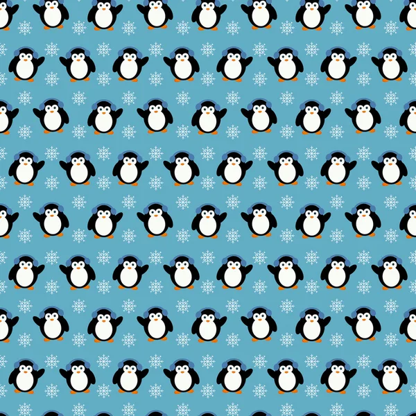 Pingüinos patrón — Vector de stock