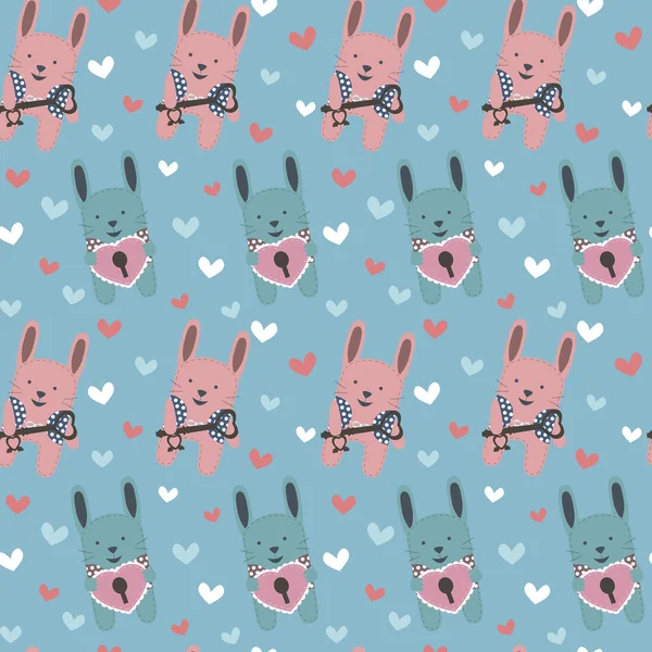 Lapins à motif — Image vectorielle