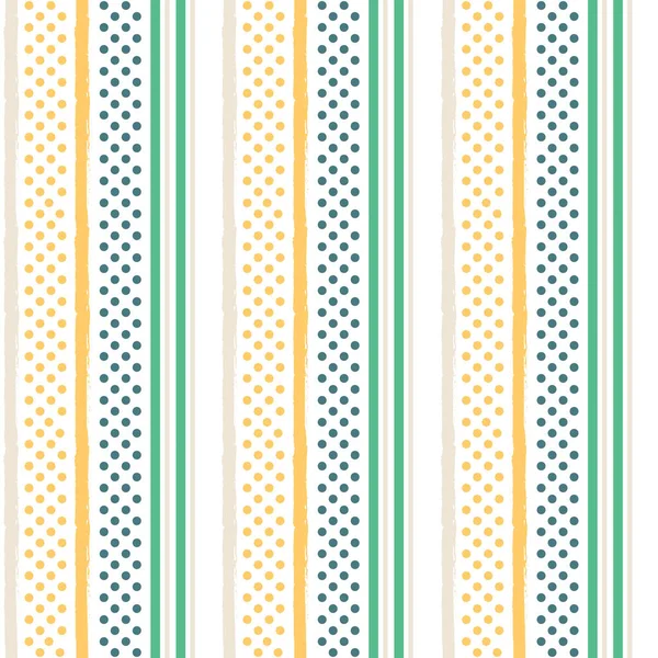 Colourful Modern Vertical Striped Polka Dots Seamless Pattern Vector Eps10 — Stock Vector