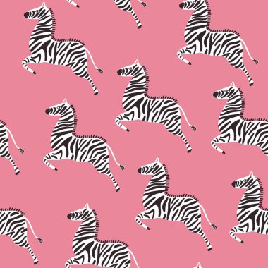 Cute Zebra Safari wild animal seamless pattern vector illustration EPS10 ,Design for fashion , fabric, textile, wallpaper, cover, web , wrapping and all prints