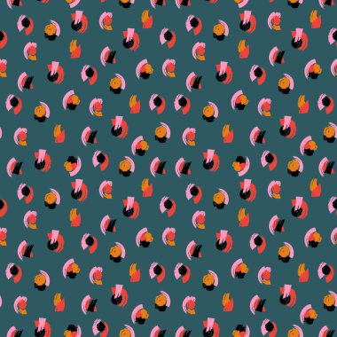 Seamless pattern with colorful pattern of abstract brushes stroke Design for fashion , fabric, textile, wallpaper, cover, web , wrapping and all prints 