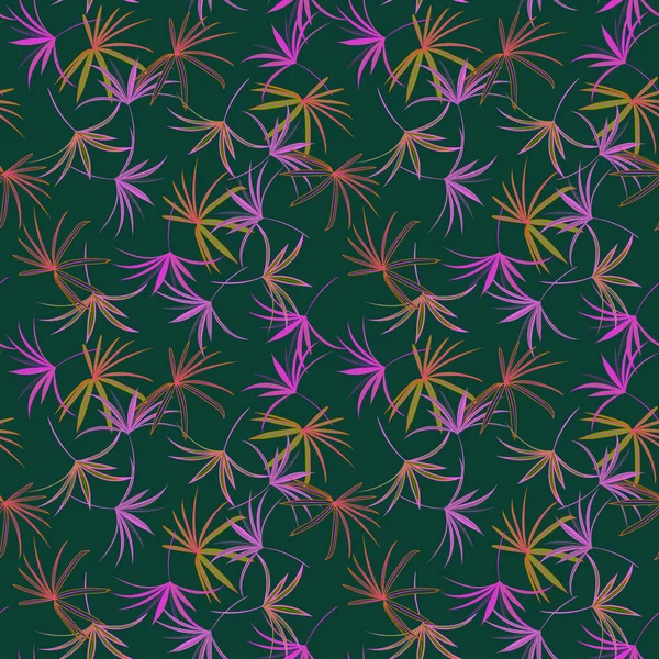 Stylish Botanical Leaves Seamless Pattern Vector Illustration Design Fashion Fabric — Vetor de Stock