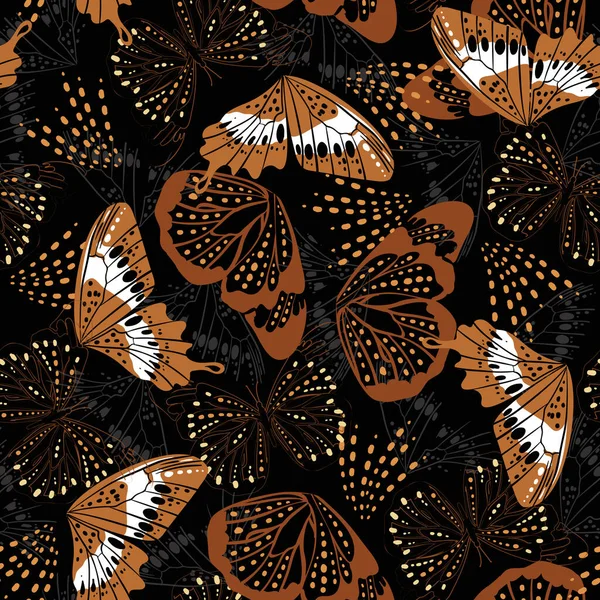 Modern Butterfly Wing Seamless Pattern Vector Illustration Design Fashion Fabric —  Vetores de Stock