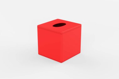 Lüks Otel Özeli ya da PU Deri Sert Kağıt Kağıt Kutusu. 3d illüstrasyon