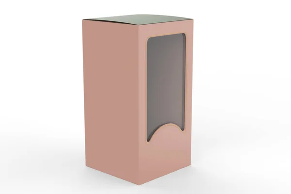 Caja Dura Con Ventana Set Mock Bueno Para Diseño Envases —  Fotos de Stock