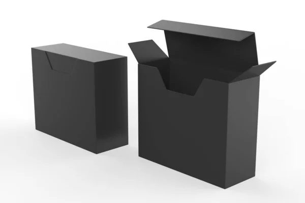 Hardbox Attrappe Gut Für Verpackungsdesign Isoliert Auf Weißem Hintergrund Illustration — Stockfoto