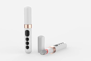 siyah halkalar göz çıkarıcı güzellik aracı güzellik ve bakım ürünleri araçları. 3d illüstrasyon