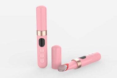 siyah halkalar göz çıkarıcı güzellik aracı güzellik ve bakım ürünleri araçları. 3d illüstrasyon