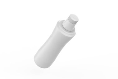 Kozmetik ambalajı, şampuan ya da jöle şişesi. 3d illüstrasyon beyaz arkaplanda izole edildi