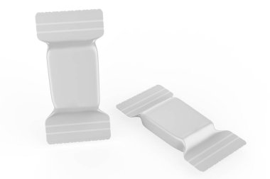 Matte Snack Bar Mockup beyaz arkaplanda izole edildi. 3d illüstrasyon