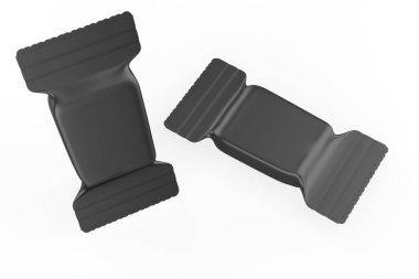 Matte Snack Bar Mockup beyaz arkaplanda izole edildi. 3d illüstrasyon