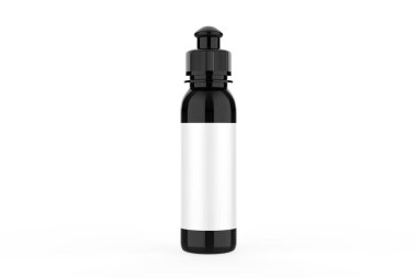 Plastik şişe modeli beyaz arka planda izole edildi. 3d illüstrasyon 