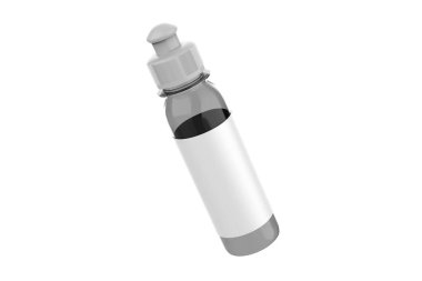 Plastik şişe modeli beyaz arka planda izole edildi. 3d illüstrasyon 