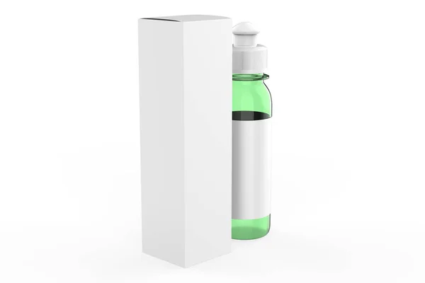 Plastic Bottle Mockup Isolated White Background Illustration — Stock Photo, Image