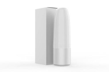 Burun spreyi şişesi modeli beyaz arka planda izole edildi. 3d illüstrasyon