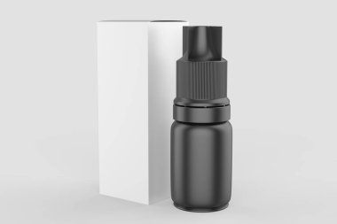 10 ml Düşüren Şişe Mokup beyaz arka planda izole edildi. 3d illüstrasyon