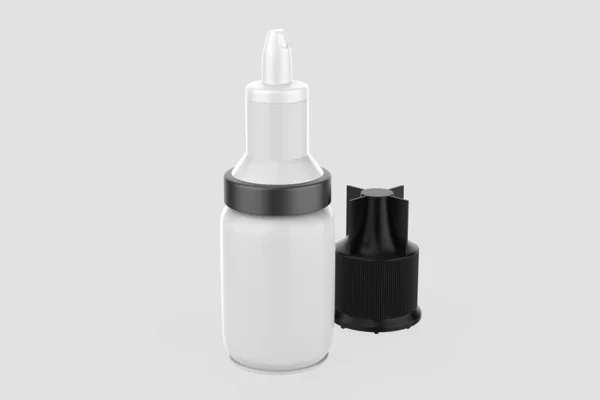 Dropper Bottle Mockup Isolerad Vit Bakgrund Illustration — Stockfoto