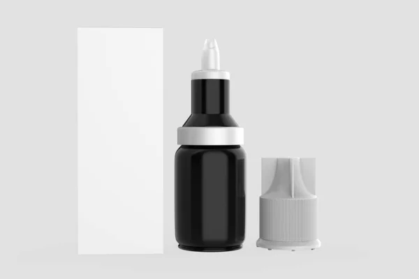 Dropper Bottle Mockup Isolerad Vit Bakgrund Illustration — Stockfoto