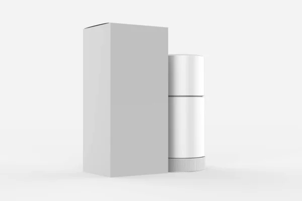 Plastový Deodorant Stick Mockup Izolované Bílém Pozadí Ilustrace — Stock fotografie