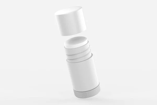 Plastic Deodorant Stick Mockup Geïsoleerd Witte Achtergrond Illustratie — Stockfoto