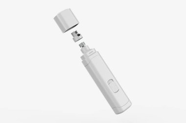 Profesyonel iki Hızlı Elektrikli Şarj Edilebilir Hayvan Tırnağı Kesme Acısız Pençe Yetiştirme ve Küçük Orta Büyüklükteki Yumuşatma. 3d illüstrasyon