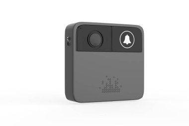 Blink Video Kapı Çanı, Senkronize Modül 2, çift yönlü ses, HD video, hareket ve çan uygulaması uyarılarıyla birlikte açık hava kamera sistemi tanıtılıyor. 3d illüstrasyon
