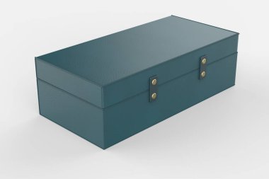 Deri kaplama modeli beyaz arka planda izole edildi. 3d illüstrasyon