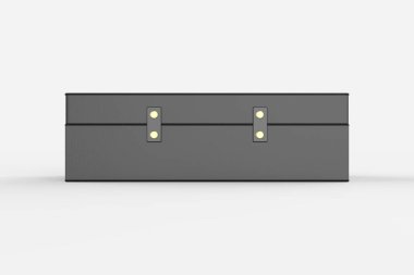 Deri kaplama modeli beyaz arka planda izole edildi. 3d illüstrasyon