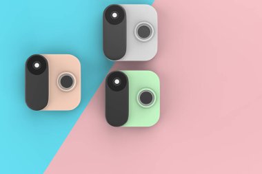 Ultrasonik Serin Su Şişesi Nemlendirici Sınırsız Su kapasiteli Mini Hava Nemlendirici. 3d illüstrasyon