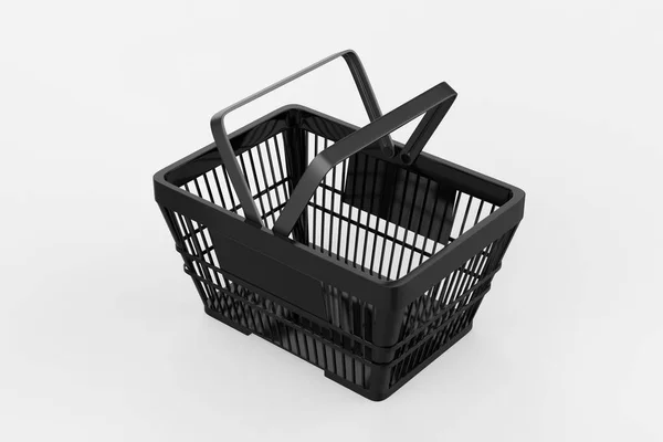 Shopping Basket Mockup Isolated White Background Illustration — Stock Photo, Image