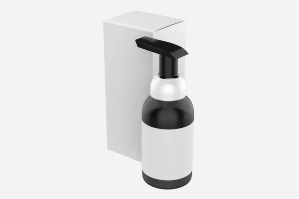 Kosmetisk Flaska Med Pump Mockup Isolerad Bakgrund Illustration — Stockfoto
