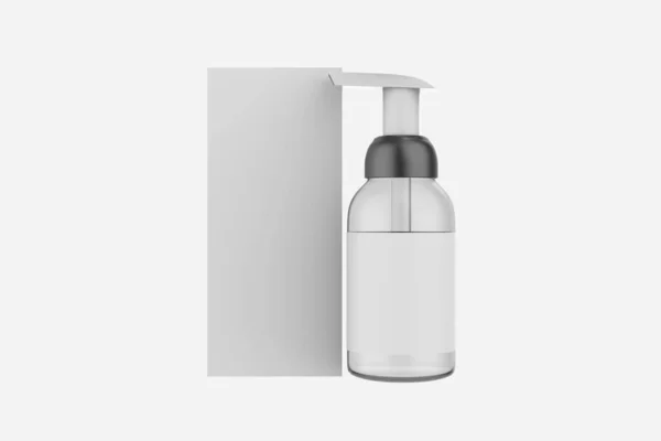 Bottiglia Cosmetica Con Pompa Mockup Sfondo Isolato Illustrazione — Foto Stock