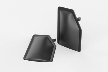 Matte kağıt kesesi. Fotogerçekçi ambalaj şablonu. 3d illüstrasyon.