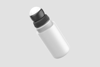 Açılan Roll-on Deodorant Mockup. Gerçekçi Terleme Karşıtı Mock Up. White 'ta izole edilmiş. 3B Görüntü.
