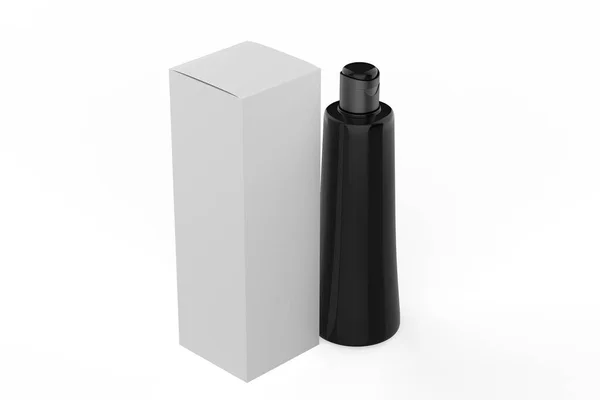 Matné Kosmetické Láhve Mockup Izolované Bílém Pozadí Ilustrace — Stock fotografie