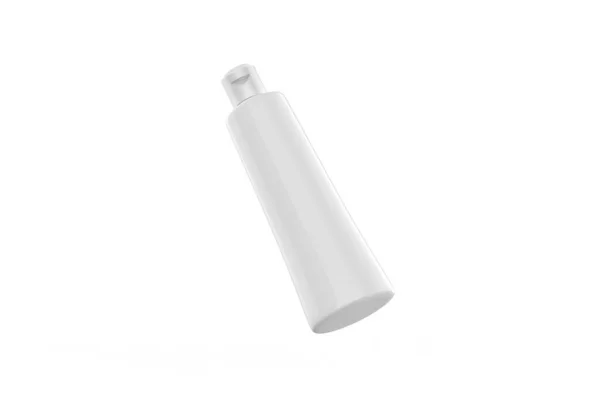 白を基調としたマット化粧品ボトルモックアップ 3Dイラスト — ストック写真