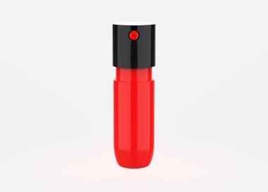 Pompalı Kozmetik Şişe Metalik beyaz arka planda izole edildi. 3d illüstrasyon