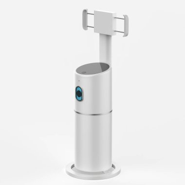 Otomatik-Yüz Algılama Sensörü Yapay-Kompozisyon Kamera Ai Tripod 360 İzleme Kamerası Telefon Tutucusu. 3d illüstrasyon