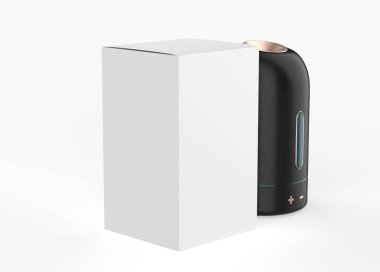 Otomatik 180 derece Döndüren Mini nemlendirici usb nemlendirici araba dağıtıcı USB batarya yeniden şarj edilebilir. 3d illüstrasyon 