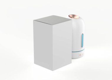 Otomatik 180 derece Döndüren Mini nemlendirici usb nemlendirici araba dağıtıcı USB batarya yeniden şarj edilebilir. 3d illüstrasyon 