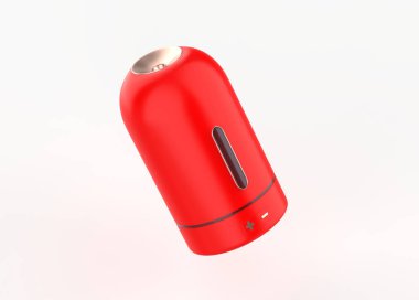 Otomatik 180 derece Döndüren Mini nemlendirici usb nemlendirici araba dağıtıcı USB batarya yeniden şarj edilebilir. 3d illüstrasyon 