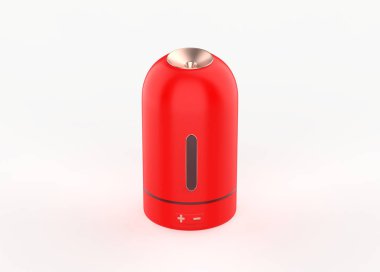 Otomatik 180 derece Döndüren Mini nemlendirici usb nemlendirici araba dağıtıcı USB batarya yeniden şarj edilebilir. 3d illüstrasyon 