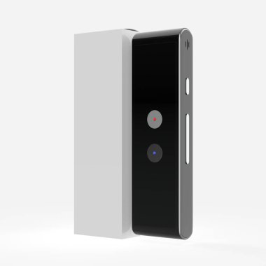 Akıllı Anlık Ses Çevirmeni Çift Yönlü Gerçek Zaman 43 Dilli Çeviri. 3d illüstrasyon