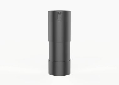 15ml buzlu cam şişesiz maket beyaz arka planda izole edildi. 3d illüstrasyon