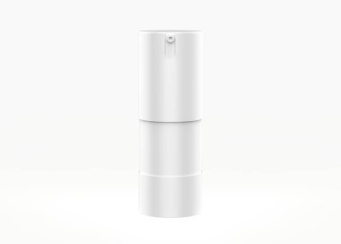 15ml buzlu cam şişesiz maket beyaz arka planda izole edildi. 3d illüstrasyon