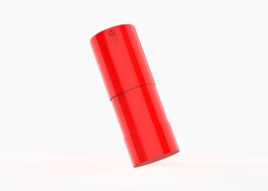 15ml buzlu cam şişesiz maket beyaz arka planda izole edildi. 3d illüstrasyon