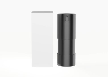 15ml buzlu cam şişesiz maket beyaz arka planda izole edildi. 3d illüstrasyon