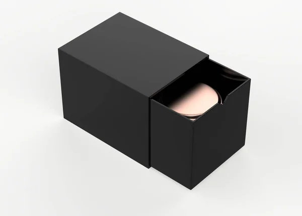 Matte Cosmetic Jar Mockup Box Isolated White Background Illustration — Fotografia de Stock