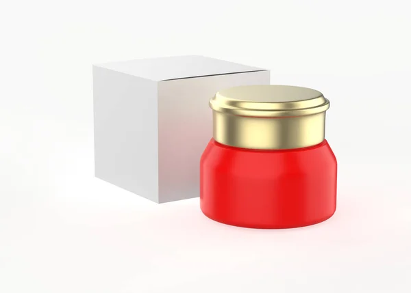 Matte Cosmetic Jar Mockup Isolated White Background Illustration — Stockfoto